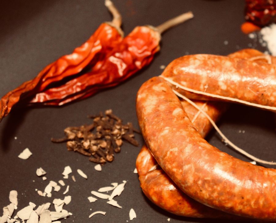 Longaniza roja La Capsana embutido artesano